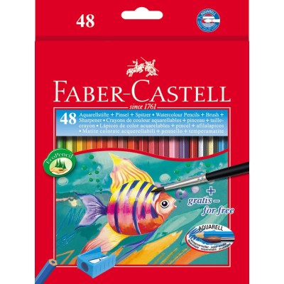 SC. 48 MATITE FABER       CASTELL ACQUARELLABILI