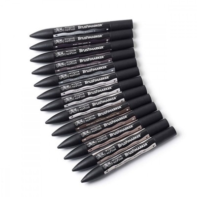 SET 12 PENNARELLI PROMARKER BRUSH W&N GREYS