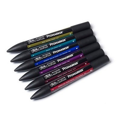 SET 6 PENNARELLI PROMARKER BRUSH W&N RICH TONES