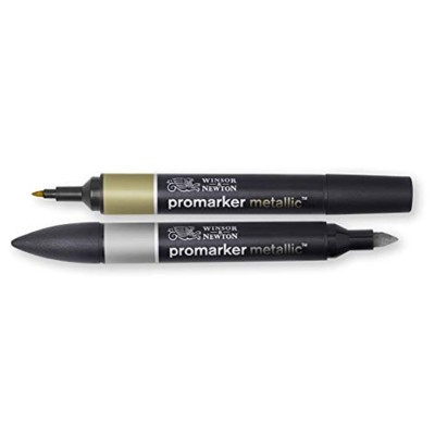 SET 2 METALLICMARKER GOLD+SILVER