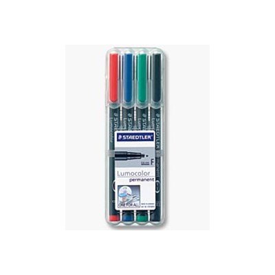 BUSTA 4 PENNARELLI LUMOCOLOR PERMANENT 318 F 0.6MM