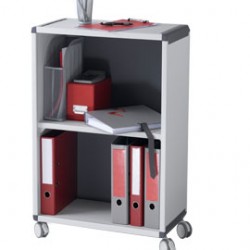 CARRELLO TROLLEY C/RUOTE GRIGIO FINITURE GRIGIO SCURO