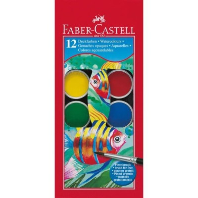 CF.12 ACQUERELLI FABER   CASTELL 30MM + PENNELLO