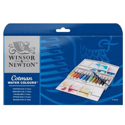 SET PAINTING PLUS 12 TUBI ACQUERELLO COTMAN