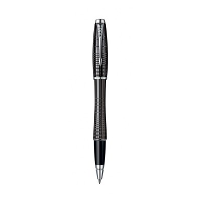 PENNA ROLLER F PARKER URBAN PREMIUM EBONY METAL CHISELLED