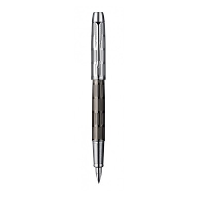 PENNA STILO M BLU IM PREMIUM SHINY CHROME CHISELLED