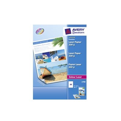 CARTA LASER A4 100fg 200gr PHOTO PATINATO EX.LUCIDO FRONTE/RETRO AVERY