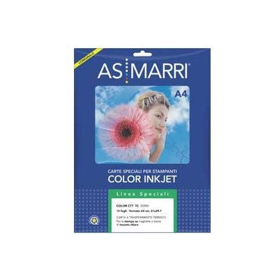 CARTA INKJET A4 10FG TRASFERIMENTO TERMICO x TESSUTI CHIARI AS MARRI