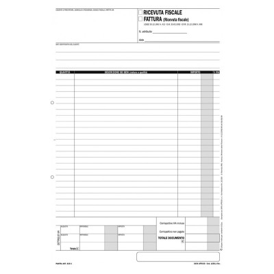 RICEVUTE FISCALI FATTURE 29,7X21,5 CM