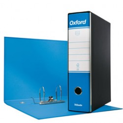 REGISTRATORE OXFORD G83 AZZURRO DORSO 8CM F.TO COMMERCIALE