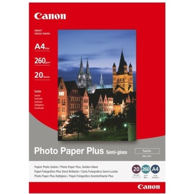 20 FOGLI CARTA SEMILUCIDA SATINATA PER STAMPE FOTOGRAFICHE A COLORI SG-201 A4
