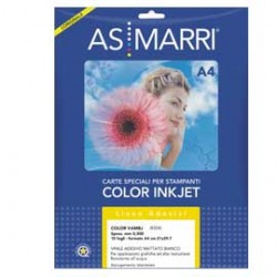 VINILE INKJET A4 ADESIVO BIANCO PERMANENTE 10fg MARRI