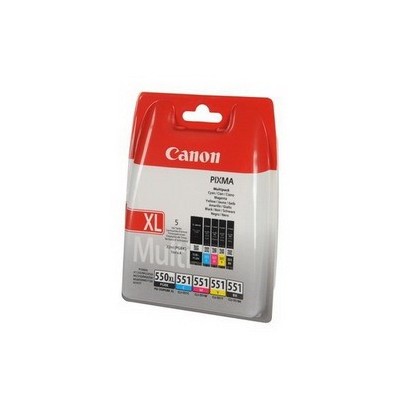 CONF. MULTIPACK CARTUCCIA INCHIOSTRO PGI-550/CLI-551 PGBK/C/M/Y/BK/GY