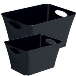 CONTENITORE LIVING BOX 43,1x32,1x26CM - 24LT NERO