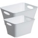 CONTENITORE LIVING BOX 43,1x32,1x26CM - 24LT BIANCO LUCIDO