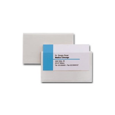 10 PORTABIGLIETTI DA VISITA AUTOADESIVI 5,5X9CM ETICARD T