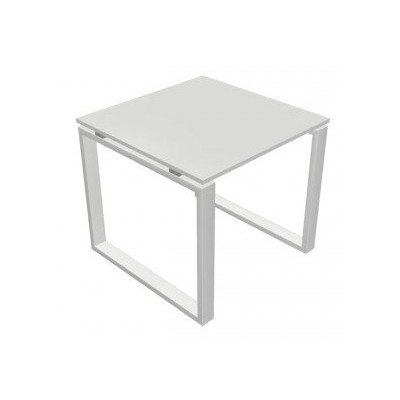 SCRIVANIA 80X100 GAMBA METALLO S/CASS. ANELLO CHI.