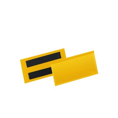 50 buste identificazione magnetiche 100x38mm art.1741 Giallo DURABLE