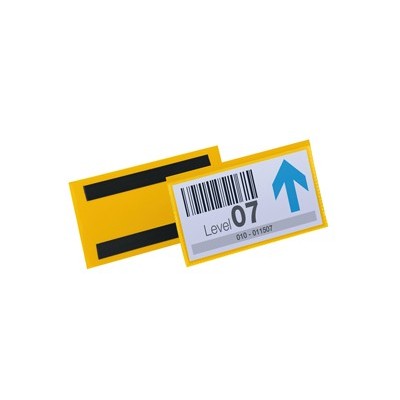 50 buste identificazione magnetiche 150x67mm art.1742 Giallo DURABLE