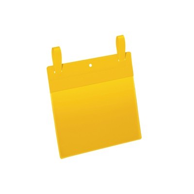 50 buste identificazione con fascette 210x148mm(A5-ORIZ.)art.1749Giallo DURABLE