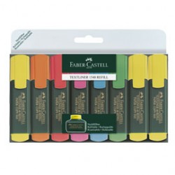 BUSTA 8 EVIDENZIATORI TEXTLINER 1548 FABER CASTELL