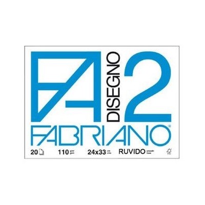 FABRIANO F2 24X33 RUVIDO 20 FOGLI 110gr