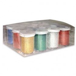 12 TUBETTI GLITTER DA 22GR 5 COLORI ASSORTITI 05330 CWR