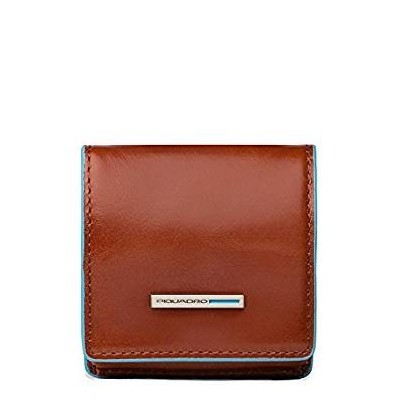 PQUADRO  PU2634B2 PORTAMONETE BLU SQUARE ARANCIO