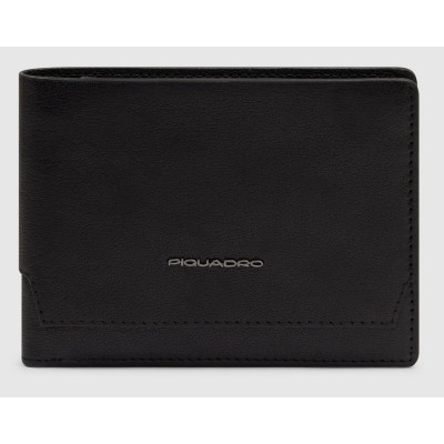 PORTAFOGLIO IN PELLE CON PORTAMONETE PU257S141/N