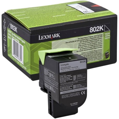 TONER NERO LEXMARK 802K 1000 PAGINE