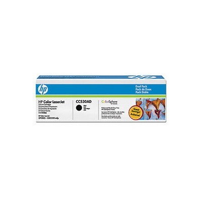 SCATOLA 2 CARTUCCE NERO HP COLOR LASERJET CC530A