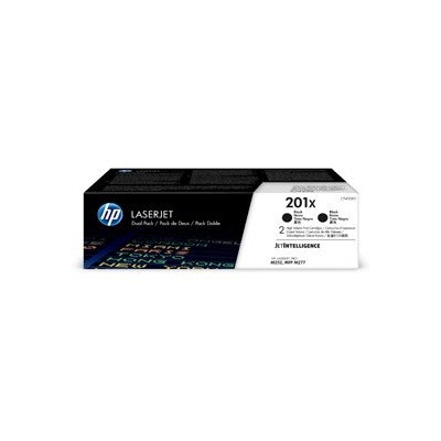 CONFEZIONE DA 2 CARTUCCE TONER NERO ALTA CAPACITA HP201X