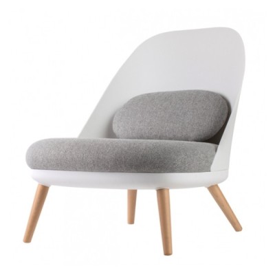 02561 POLTRONA COCOON    BIANCO/GRIGIO