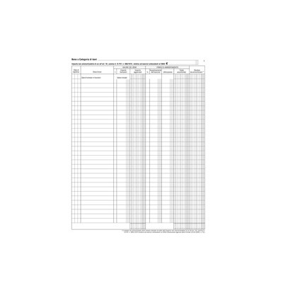 Registro beni ammortizzabili 45pag. num. 31x24,5cm DU136800000 Data Uffcio - Conf da 10 pz.