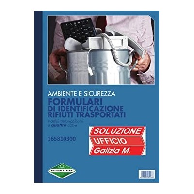 53004 BL.31x21 25 MOD.4CP FORMUL.RIFIUTI 16581030F