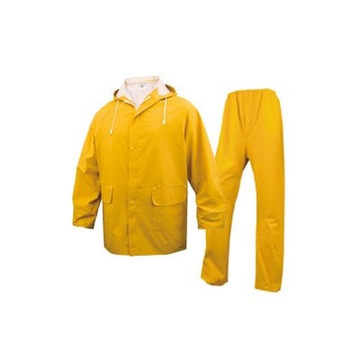 COMPLETO IMPERMEABILE EN304 Tg. XL giallo (giacca+pantalone)