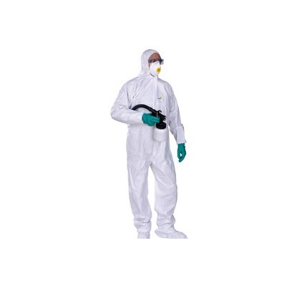 TUTA PROTEZ.DA RISCHIO CHIMICO DT115 Tg. L bianco MONOUSO