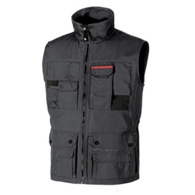 GILET CON TASCA P/CELL.  GREY METEORITE TG.L