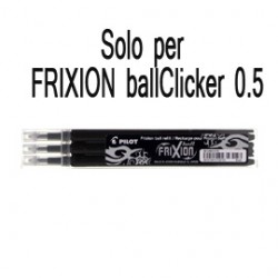 SET 3 REFILL SFERA FRIXIONball CLICKER 0.5mm NERO PILOT