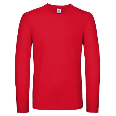 T-SHIRT MANICA LUNGA     100% COTONE ROSSA TG.L