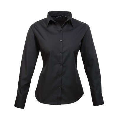 CAMICIA MANICA LUNGA     POPELINE NERA TG.L