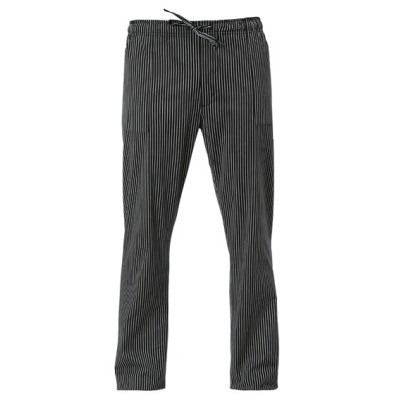PANT.ENRICO GESSATO NERO 70%COT 30%POLI TG.L