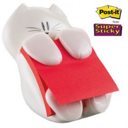 DISPENSER GATTO + RICARICA Post-itSuper Sticky Z-Notes 76x76mm ROSSO RUBINO