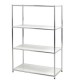 LIBRERIA 4 RIPIANI ACCIAIO/BIANCO 80x40cm - H120cm Easy System