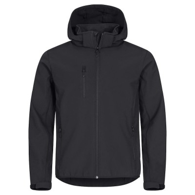 GIACCA CLASSIC SOFTSHELL NERA C/CAPPUCCIO TG.XXL
