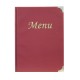 PORTA MENU A4-24x34cm BORDEAUX in PVC BASIC con 4+2 BUSTE FISSE