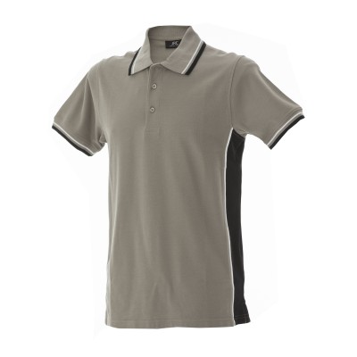 POLO ANKARA GRIGIO/NERO  COTONE TG.XL 210GR