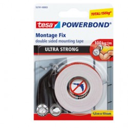 NASTRO BIADESIVO 19mmx1,5mt POWERBOND ULTRA STRONG Tesa