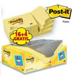 VALUE PACK 16+4 BLOCCO 100fg Post-it 38x51mm 72GR 653CY-VP20