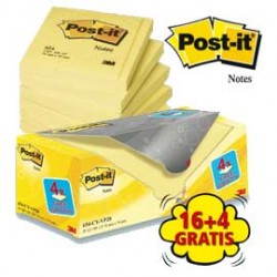 VALUE PACK 16+4 BLOCCO 100fg Post-it 76x76mm 72GR 654CY-VP20